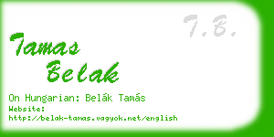 tamas belak business card